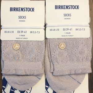 Birkenstock Cotton Bling Ajour Flamingo Pink Women’s Socks 8-10 NWT 2 Pair